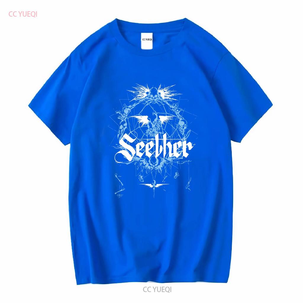 Seether T Shirt Cotton Black Size S to 5XL PM1197 vintage Washed Comfortable Unisex Slightly Stretched homme Versatile Casual