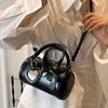 Handheld Cylinder Bag Women 2025 New Trendy Fashion Bow Pillow Bag Versatile Shoulder Messenger Bag