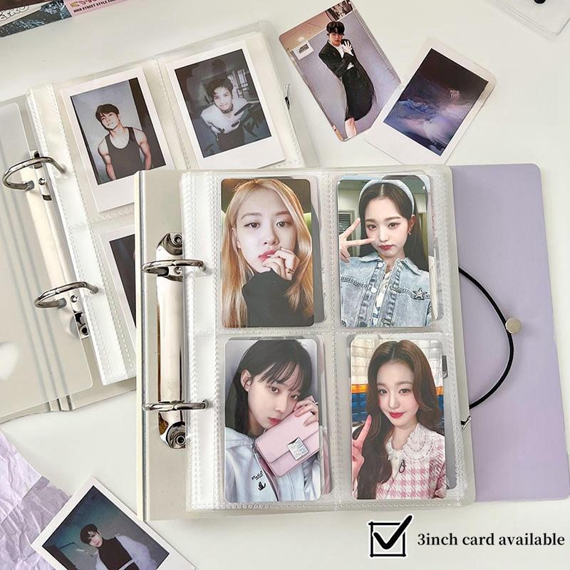 Кавайная папка-альбом на 4 ячейки для K-pop Po-карт, Коллекционная книга, Большая емкость, Альбом для Po-карт кумиров, Органайзер для Pocards, Канцелярские товары, Качественный