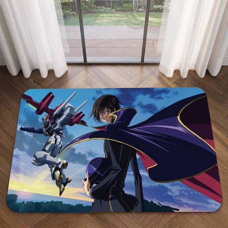 Code Geass Lelouch with Mecha Anime Print Area Rug, Non Slip Soft Floor Mat, Home Decor Living Room Bedroom Carpet
