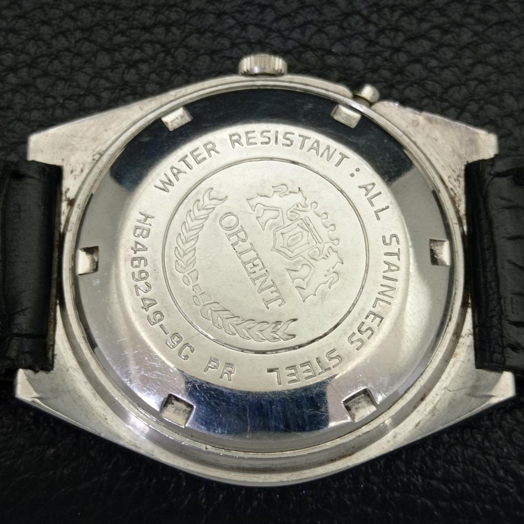 Б/У ORIENT AUTOMATIC JAPAN 46943 МУЖСКИЕ ЧАСЫ DAY&DATE ЧЕРНОГО ЦИФЕРБЛАТА A432322-2 R111-a432322