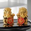Chinese Style Lion Fortune Ornaments Living Room Office Wine Cabinet Home Decoration Company Opening Gift Resin Crafts