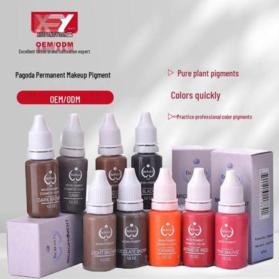 Пигмент для микроблейдинга бровей и губ для начинающих для естественного окрашивания и быстрой фиксации