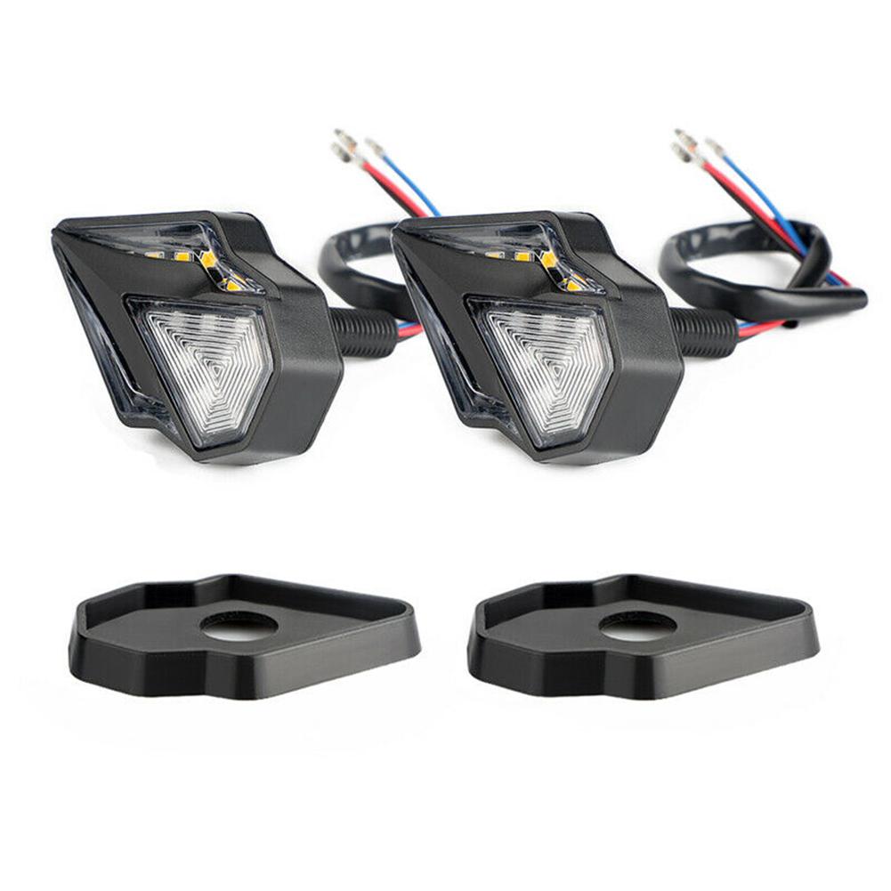 2 Pcs Motorcycle Led Turn Signal Dc 12v Flush Mount Indicators Turn Lights Mobile DRL