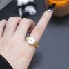 Unique Imitation Watch Design with Gold Open Ring, Gothic Girls' Fashion Jewelry For Women Party Luxury Accessories