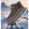 Mens Large Size Soft Sole Winter Warm Fur One Snow Boots Padded Wool Lined Ankle Boots Anti-slip Hiking Sports Cotton Boots