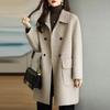 2023 Women's Warm Korean Woolen Coat - Age-Reducing, Thick, Medium-Long, Loose Fit, Small Size for Autumn and Winter