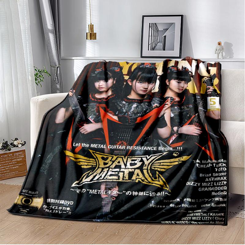 Pop Metal Band Throws Blanket for Kids Couch Sofa Travel Home Picnic Hiking Bed Beding Super Soft Flannel Blanket birthday gift