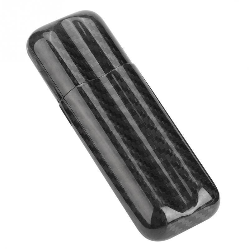 Кейс-хьюмидор для сигар из углеродного волокна, 2-трубный, дорожный, для автомобиля