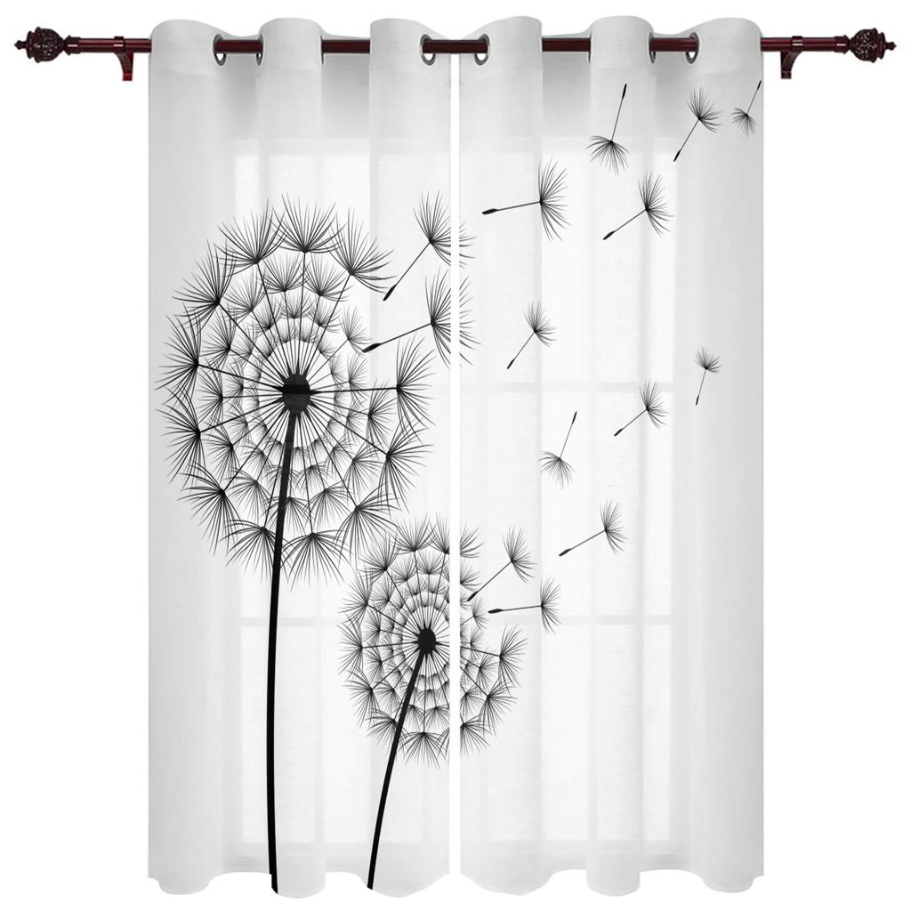 Одуванчик, бабочка, цветы, растения, животные, украшения, домашние шторы, товары для дома, занавеска для гостиной, спальни