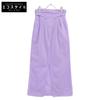 Mame Kurogouchi [/22Stainless Steel] MM22Stainless Steel SKO42 Crepe Hole High Waist Skirt 2 Light purpleUsed