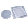 3 Pcs  Square Round Highlight Crystal Epoxy Silicone Mold Tray Resin Mold  for Jewelry Storage Plate Home Decor
