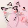 3pcs/set Cute Reversible Sequin Cat Ear Headband for Girls Lovely Anime Hair Clip Cartoon Headdress Cosplay Hair Accessories