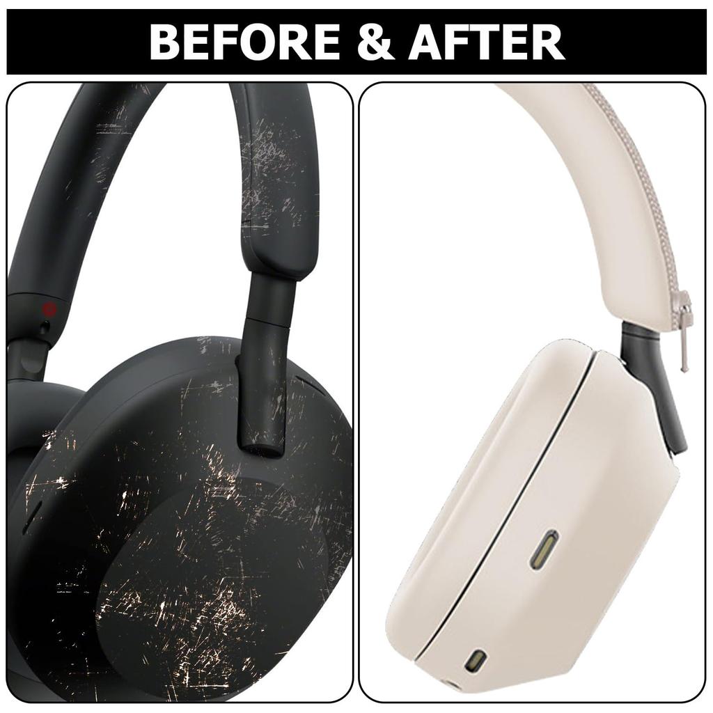 Umvowuxa 3 шт. Чехол-накладка Совместим с наушниками Sony Embody Накладка на амбушюры Мягкий силиконовый Аксессуары для наушников WH-1000XM5 Чехол/Чехол для оголовья/Ухо