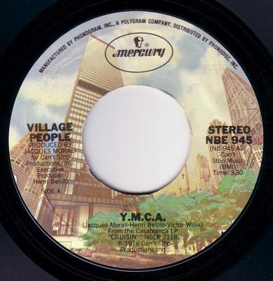 7-дюймовая пластинка VILLAGE PEOPLE - Y.M.C.A. NBE945 Mercury 1978 UK Танцевальная и Электронная Б/У