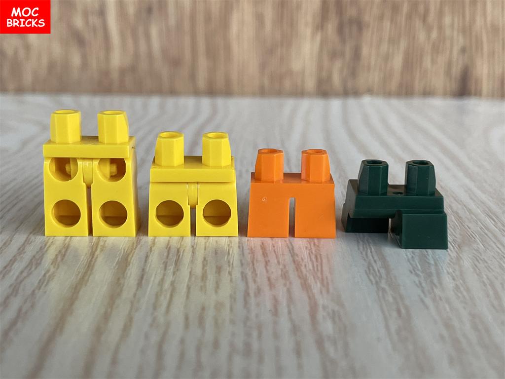 MOC Кубики Желтые Короткие Штаны Часть Тела Фигурки Действия Одежда Часть Образовательные Строительные Блоки Собранные Частицы Игрушки Подарки