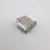 USB 2.0 90° Гнездо Типа A, Прямой Контакт для Обжима, Белый Клей, Медный Терминал, Железный Корпус, Горизонтальный Разъем на Кромке.
