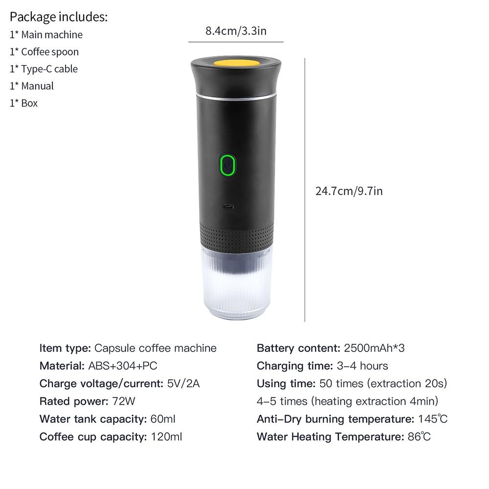 15bar Multi-function High Pressure Extraction Coffee Maker 3-in-1 Espresso Machine Cold/hot Making Capsule Coffee Machine