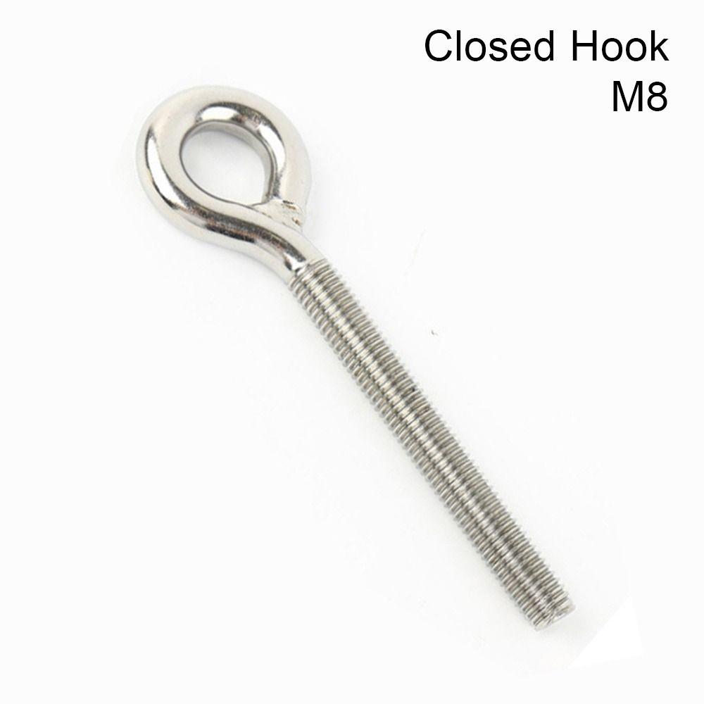 1Pc 304 Stainless Steel Sheep Eye Screw Fasteners Tools Hanging Hook Durable Bolt Ring Hardware