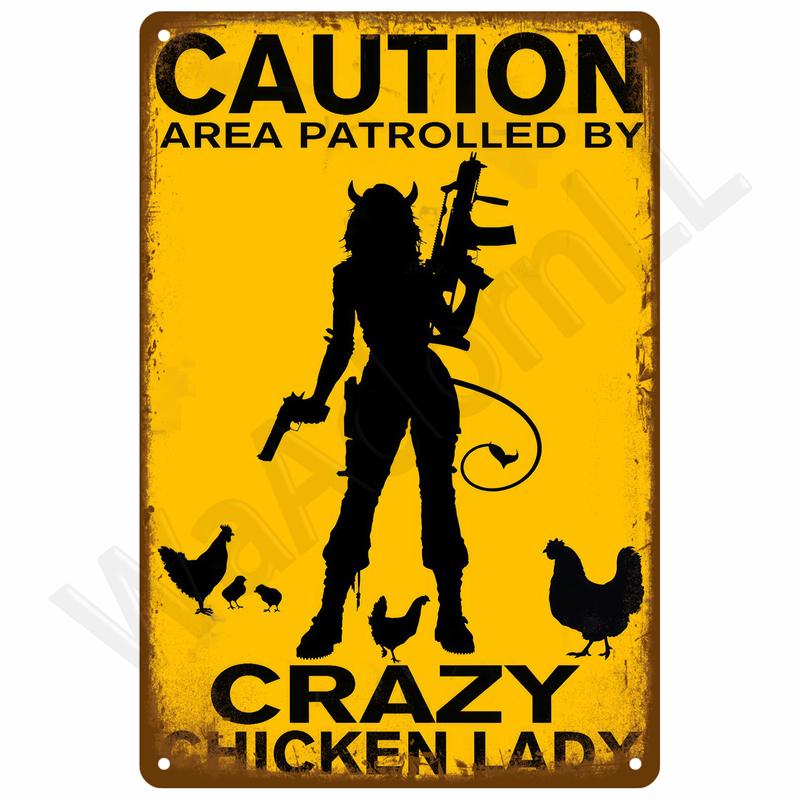 High Definition Tin Metal Sign Wall Art Vintage Retro Assorted Humorous Warning Signs Collection Featuring VelociraptorFre