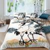 Nature Landscape Duvet Cover King/Queen Size,Chinese Ink Painting Style Bedding Set Mountain River 2/3pcs Polyester Quilt Cover