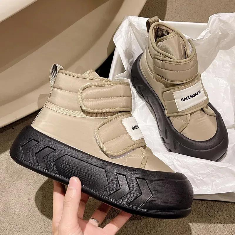 Женская обувь Белые женские зимние ботинки на платформе, высокие, массивные, тренд 2024 года, мягкие, удобные и элегантные, стильные, распродажа по низкой цене