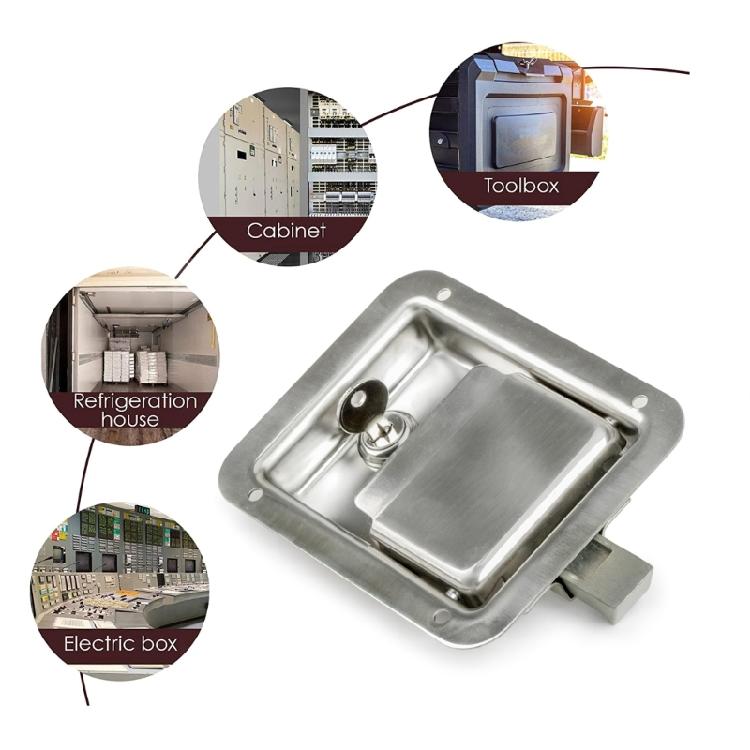 Замок для ящика с инструментами Нержавеющая сталь Дверные Защелки для прицепа Ручка Сварные швы Винтовые Пластины Ключ