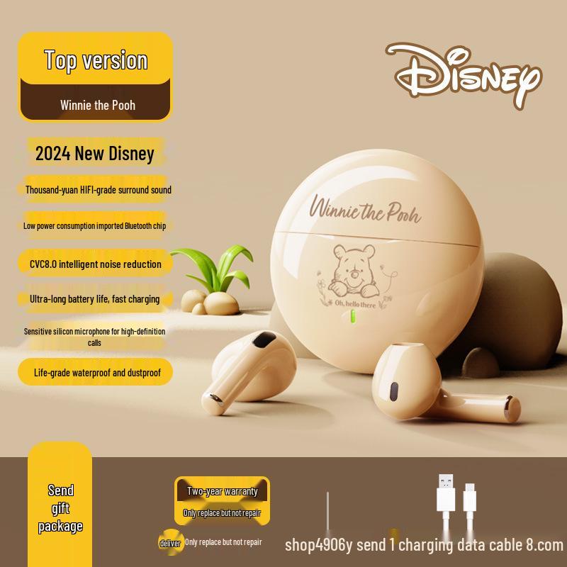 Беспроводные Bluetooth-наушники Disney K26 True Wireless с мультяшным дизайном и долгим временем работы от аккумулятора
