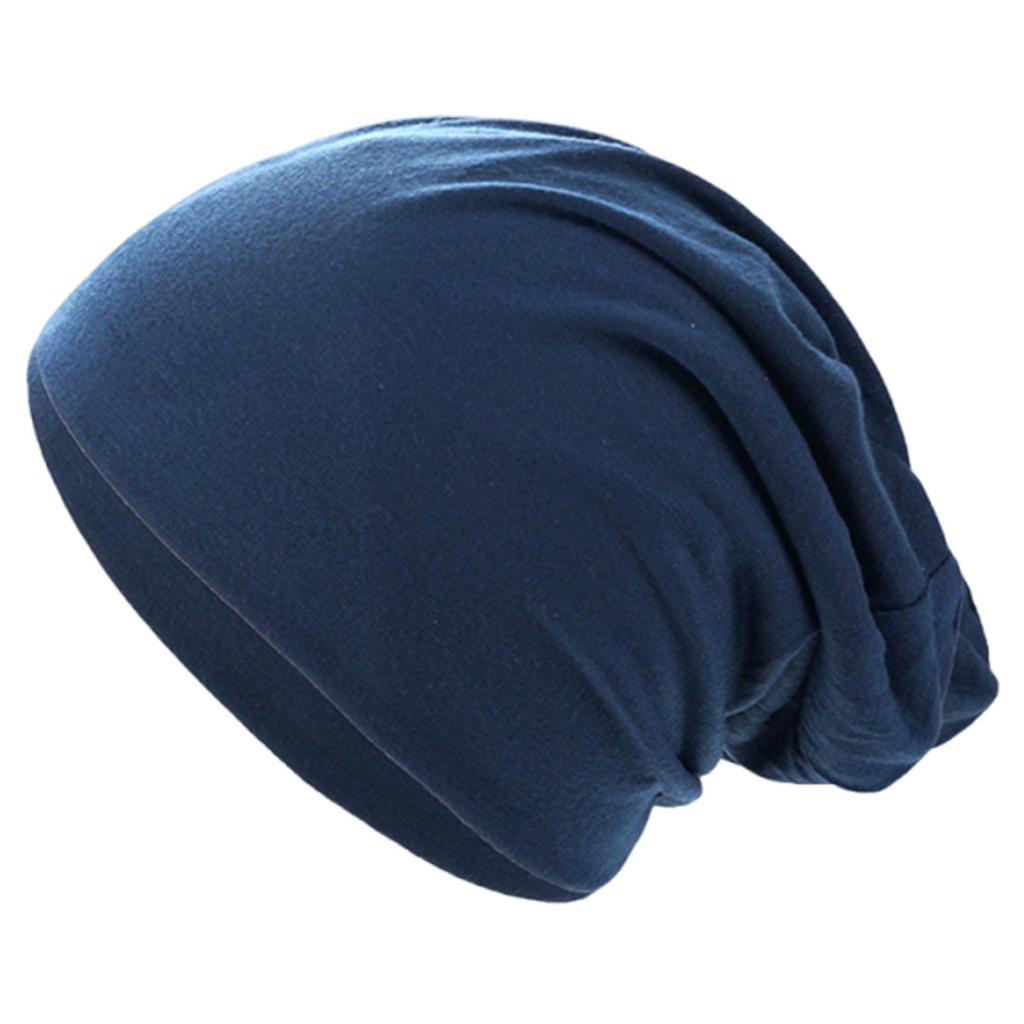 Однотонная двухслойная мешковатая шапка - Дышащая вязка для активного отдыха, езды на велосипеде, бега и использования после родов