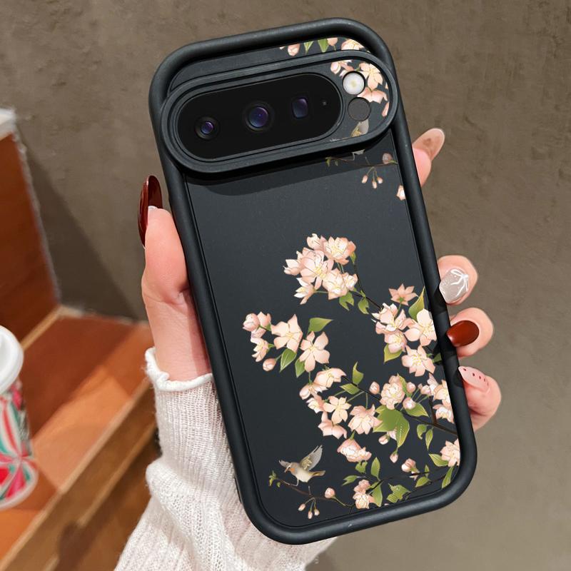 Простой цветочный принт ТПУ мягкий однотонный чехол для телефона для Google Pixel 9 Pro XL 8 Pro 8A защита объектива противоударный матовый бампер чехол