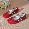 Черный Серебристый Красный Балетки Кроссовки Женские Разделенный Носок Балерина Таби Обувь для Ходьбы Женская Обувь Мэри Джейн Летняя