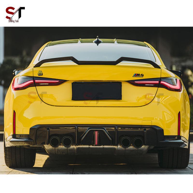 Carbon Fiber Rear Lip Diffuser with Lights for BMW M3 G80, M4 G82/G83