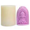 Художественная силиконовая форма для свечей Будды. Гибкая силиконовая форма для изготовления свечей в форме Будды для любителей и верующих.