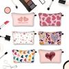 Women Cosmetics Makeup Bag Multifunctional Storage Organizer Toilet Bag Cartoon Heart Shaped Pattern Fashion Accessories