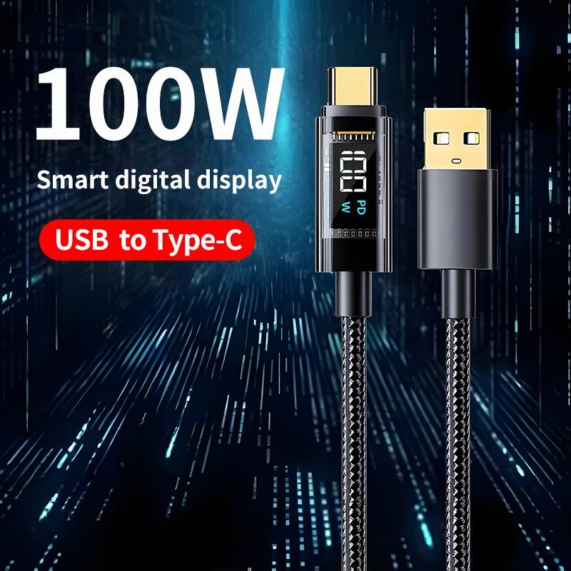 Xiaomi Кабель USB Type-C - USB Type-C для быстрой зарядки PD 240 Вт, 100 Вт, с цифровым дисплеем, для Xiaomi, HUAWEI, Macbook, iPad