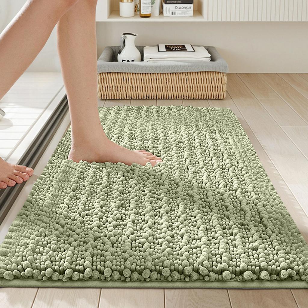 Ванная коврик из микрофибры, очень мягкий, толстый, впитывающий, с длинным ворсом, нескользящий, можно стирать и сушить в машине, подходит для ванных комнат.