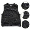 Мужской жилет с несколькими карманами, летний жилет без рукавов на молнии с v-образным вырезом, жилет-карго для уличной фотографии, свободный жилет