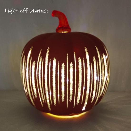 Halloween Pumpkin Light Battery Operated LED Glass Pumpkin Lantern for Halloween Fall Autumn Thanksgiving Decor