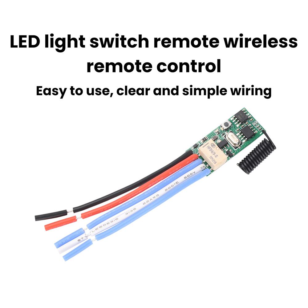 DC3V-18V 433MHz Mini Wireless Remote Control Switch Small On/Off Relay Module Easy Wiring for LED Light DIY Home Appliance