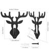Steel Antler Skull Hooker Holder 6pcs Home Wall Mount Display Easy Installation Multi-Purpose Deer Head Hanger For Goats Bucks