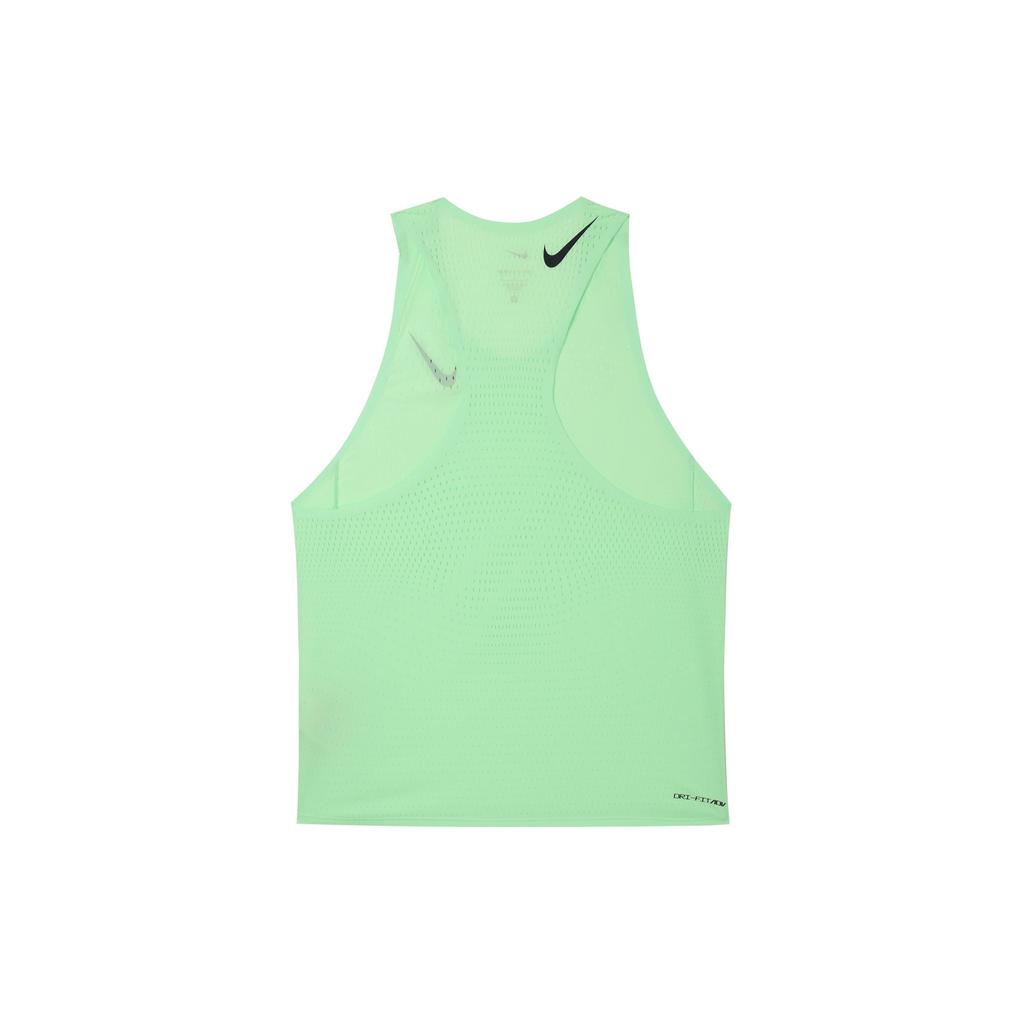 Nike Dri-FIT ADV AeroSwift Solid Logo Running Breathable Moisture-Wicking Crew Neck Sleeveless Tank Men Tops Steam-Green FN4231-376