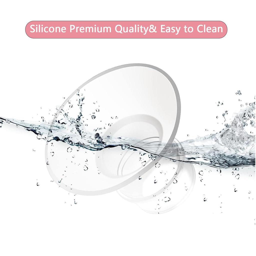 4 X 19mm Silicone Flange Inserts, Fits S9S10S12, Wearable Breast Pump ShieldFlange Inserts, Lowers 24mm ShieldFlange Nipple Tunnels To Correct Size