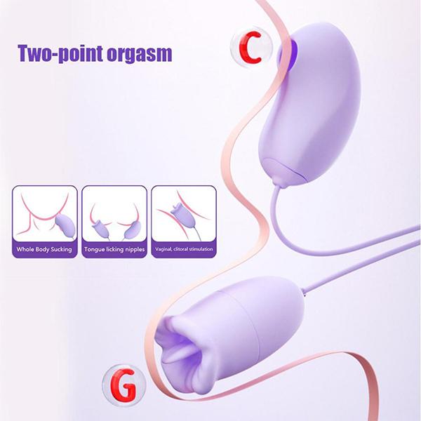 Tongue Licking Suction Vibrators Sucking Licking Clit Sex Toys USB G-spot Vagina Stimulator Adult Vibrating Sex Toys 2 In 1 Vibrators