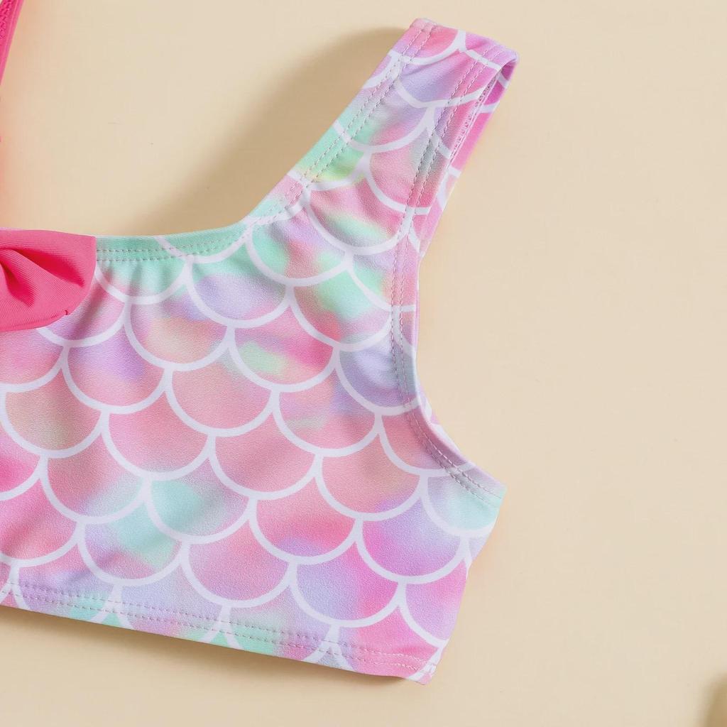 Купальник бикини с бантом на одно плечо для маленьких девочек