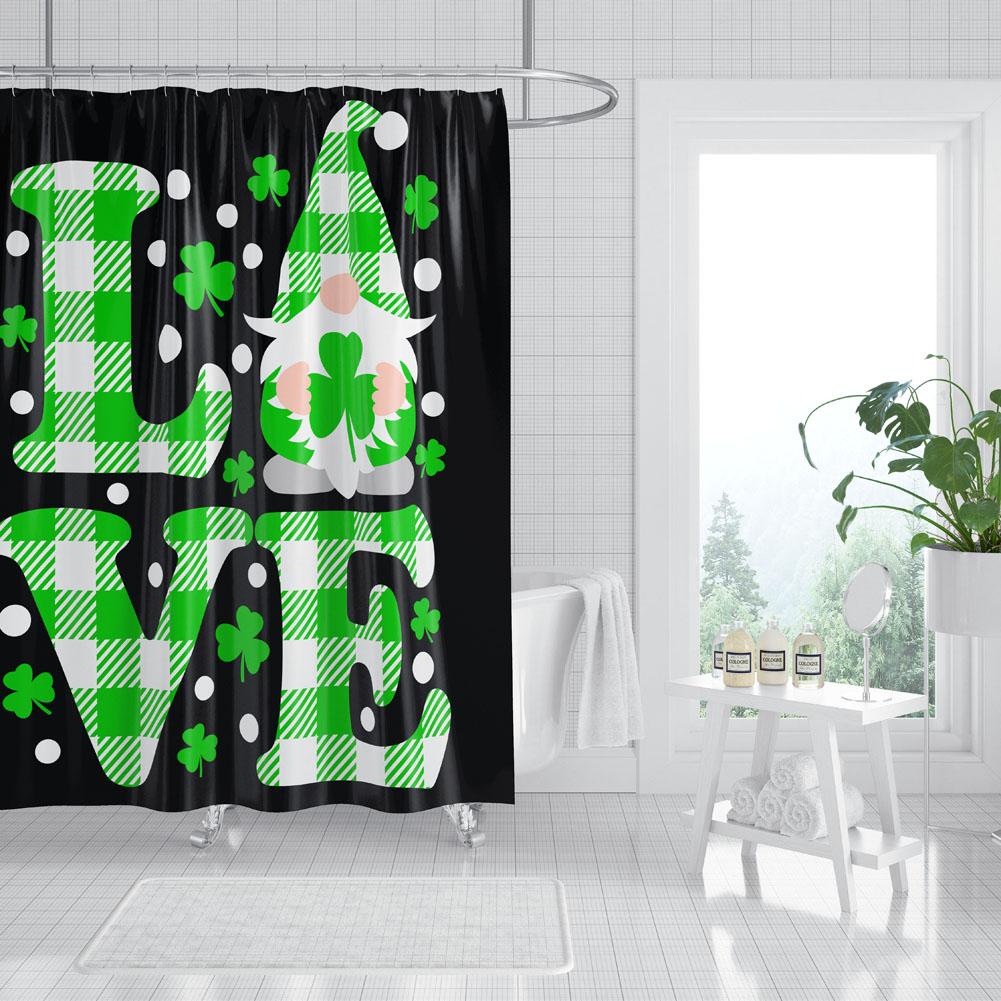 3D Flower Dolphin Bohemian Geometric Print Shower Curtain with Roller Hooks Modern Decorative Elegant Bathroom Curtains 180x180cm