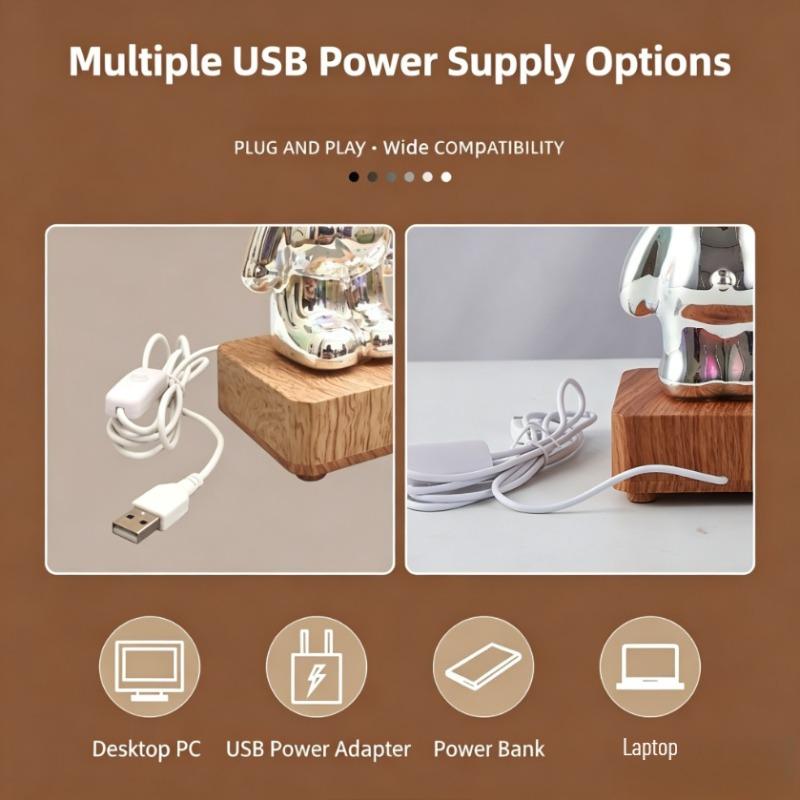 Светодиодный 3D Медведь Фейерверк Ночной Светильник USB-проектор Лампа Цвет Сменный Окружающий Лампа Подходит для Детской Комнаты Украшения Спальни