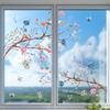 1Pcs Watercolor Colorful Flowers Self Adhesive Windows Stickers For Living Room Decor Bedroom Decoration Kids Room Glass Decals