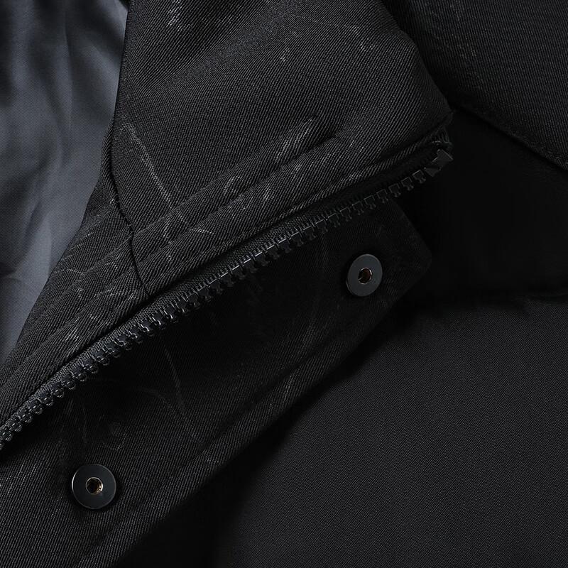 DIBENZE Мужская зимняя парка большого размера с отстегивающимся капюшоном и толстым хлопковым утеплителем