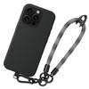 Чехол - для iPhone - 16 Pro Max - Противоударный - Съемный ремешок - Черно-серый