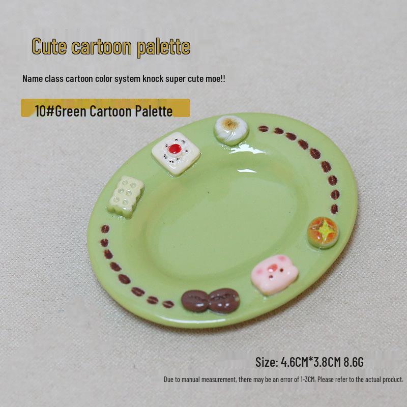 Мини-торт Мультяшная палитра для нейл-арта: Портативный миксер для пигментов для кремов, красок и ювелирных изделий